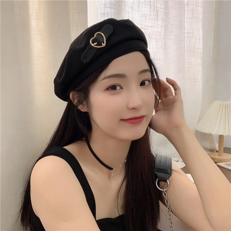 Jiashucheng Being Sniped by Love ~ Mũ Beret Kim Loại Ngọt Ngào Thoáng Khí Phong Cách Họa Sĩ Cổ Điển Thời Trang Mùa Hè Cho Nữ