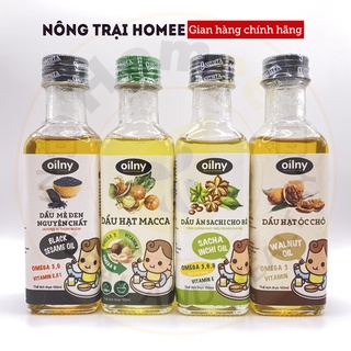 Dầu Mè đen/Óc chó/Sachi/Macca/Hạnh nhân/Hạt chia/Olive cho bé 100ml OILNY 9-NGHĨA | Gia vị ăn dặm dành cho bé từ 6 tháng