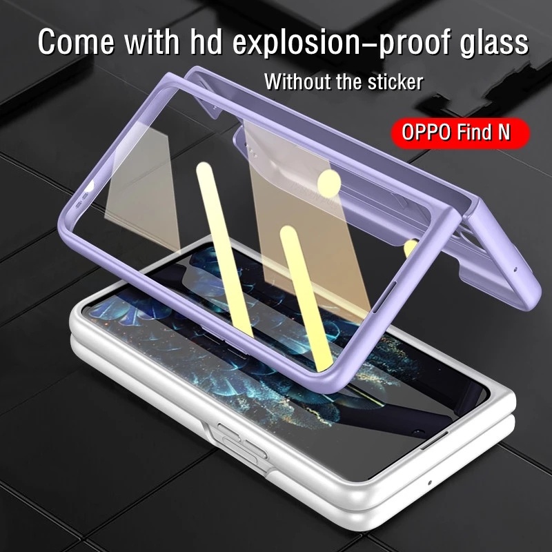 Ốp Điện Thoại PC Siêu Mỏng Chống Sốc Kèm Giá Đỡ Từ Tính Cho OPPO Find N