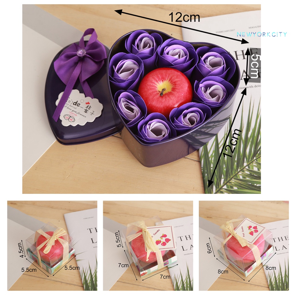 Nến Thơm Trái Cây Màu Đỏ Lâu Trôi Trang Trí Giáng Sinh