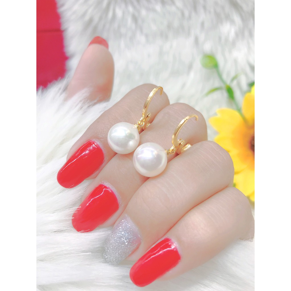 Bông tai nữ - phụ kiện nail đính đá UHA, chuôi cài chắc chắn, kiểu dáng hiện đại, thu hút, sang trọng B127