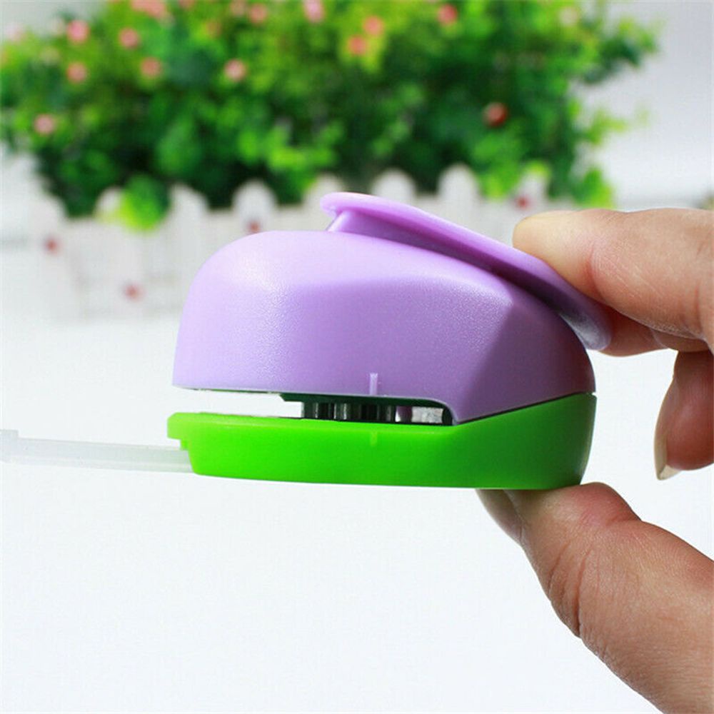 RAINBOW Cute Round Hole Punch Convenient Cards Making Paper Shaper Cutter Scrapbooking DIY Gifts Handmade Embossing