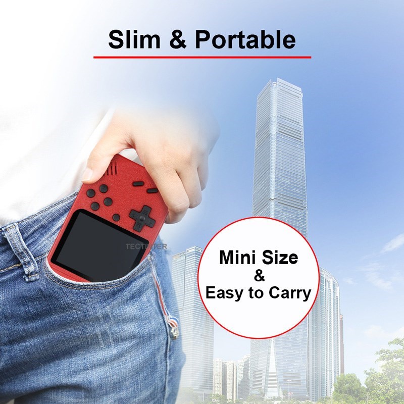 Etronik Máy Chơi game Cầm Tay Mini Màn Hình Màu LCD 500 Trò Chơi 2 Người Chơi Có Màn Hình Lớn