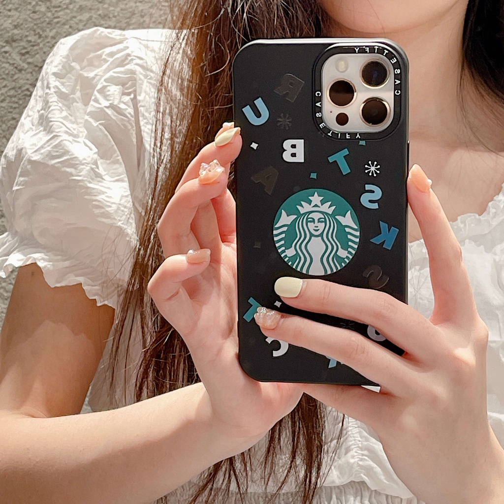 Ốp Điện Thoại Mềm Tích Hợp Họa Tiết Starbucks Cho iPhone13Pro iP12Pro XS iPhone11 12Promax 13Promax 11 12 13