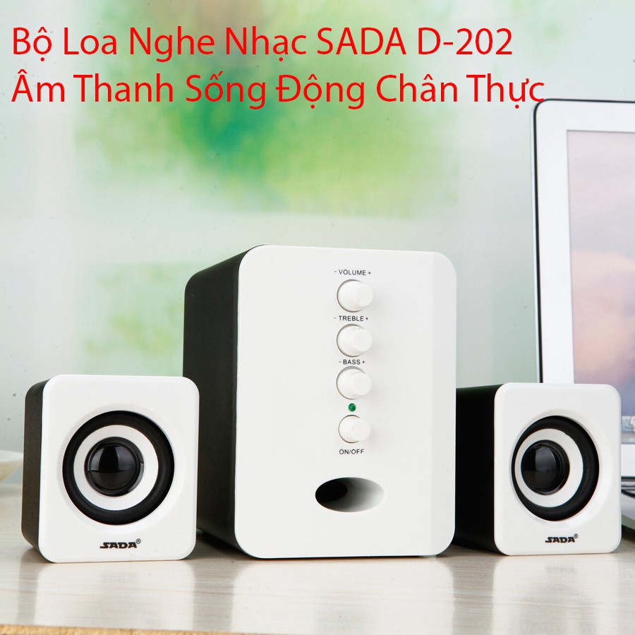 Loa nghe nhạc , Loa Vi Tính , Bộ 3 Loa Máy Tính Âm Thanh Siêu Trầm SADA D-202 - Top 10 Loa Bán Chạy Nhất Thị Trường