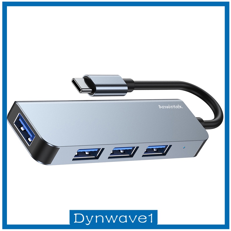 [DYNWAVE1] USB C Hub 4 Port USB 3.0 USB 2.0 Adapter for Most of Type-C Devices Silver