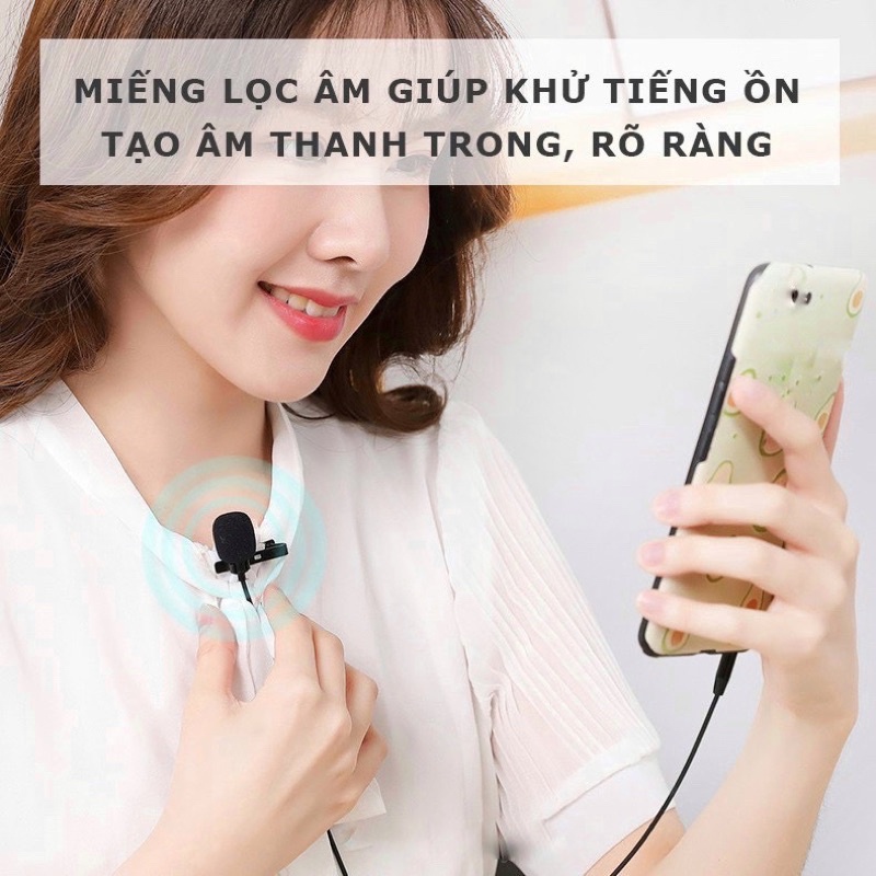 Micro thu âm,mic ghi âm kẹp cổ áo dành cho ip,tablet táo có chân cáp sạc giúp livestream,quay video tiếng rõ ràng hơn