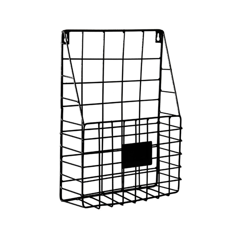 AOTO Mail Organizer Wire Basket Wall Mounted Magazine File Holder Hanging Document Foyer Storage Shelf