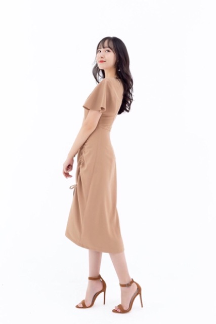 Đầm kem rút dây v2 (kèm hình thật) | BigBuy360 - bigbuy360.vn