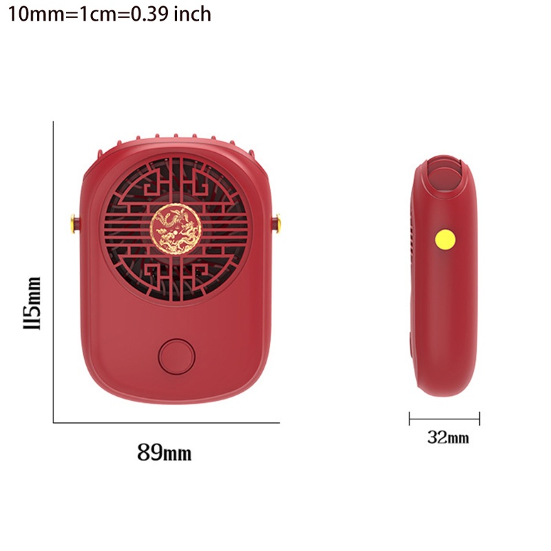 Quạt Mini Đeo Cổ Thiết Kế Dễ Thương Dành Cho Bé Gái