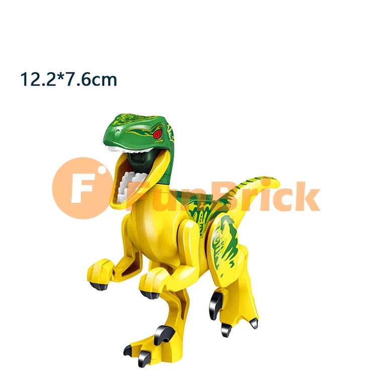 Mô hình đồ chơi khối xây dựng khủng long Tyrannosaurus Rex Velociraptor Styx