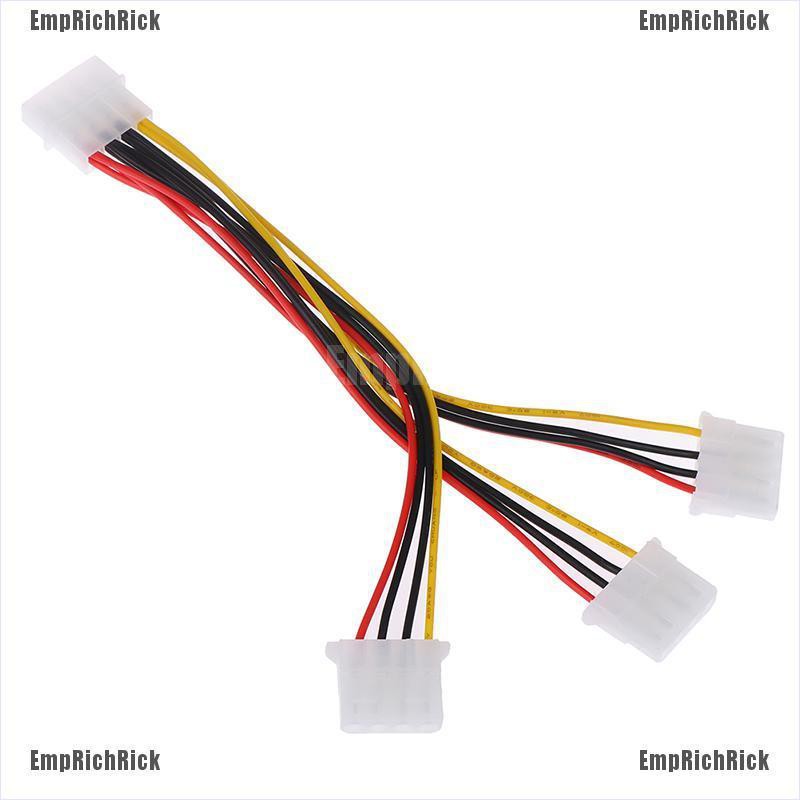 Dây cáp mở rộng 4 Pin chia 3 cổng 1 sang 3 Molex IDE cho nguồn tiện dụng