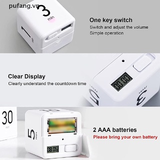 Pufang Gravity Sensor Flip Timer Responsive Cube Timer Sports Timer Kitchen Timer vn