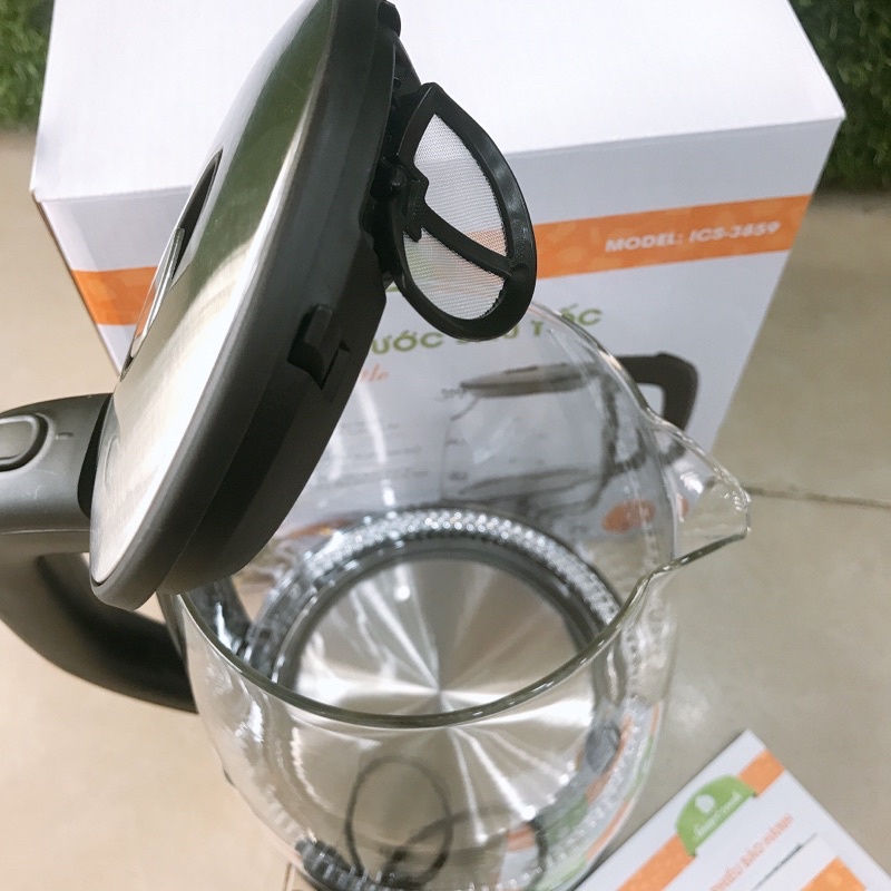 Bình đun siêu tốc bằng thủy tinh Smartcook 1,7 lít ISC-3859
