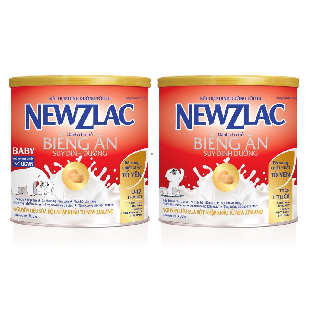 Com bo 2 hộp Sữa Newzlac Baby hộp 700g HSd T7/2024
