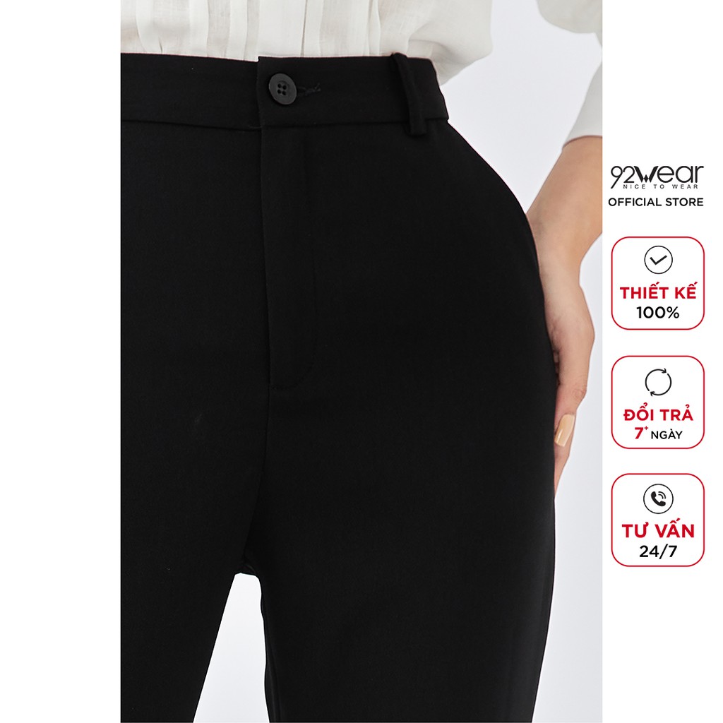 Quần tây nữ công sở 92WEAR ống bó kiểu dáng đơn giản, thanh lịch QOA1698