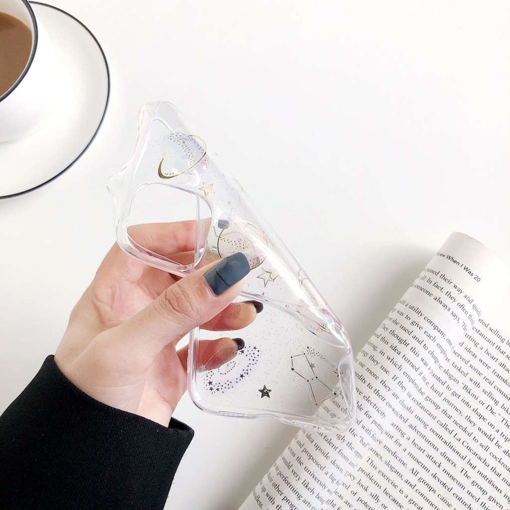 Ốp điện thoại mềm họa tiết hành tinh vũ trụ đính kim tuyến thời trang cho iPhone 6 6s 7 8 Plus X XS XR XSmax 11 11Pro 11ProMax SE(2020) | BigBuy360 - bigbuy360.vn