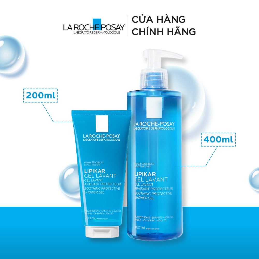 Gel tắm giúp làm sạch làm dịu bảo vệ da dành cho da nhạy cảm phù hợp cho trẻ em La Roche-Posay Lipikar Shower Gel 200ml.