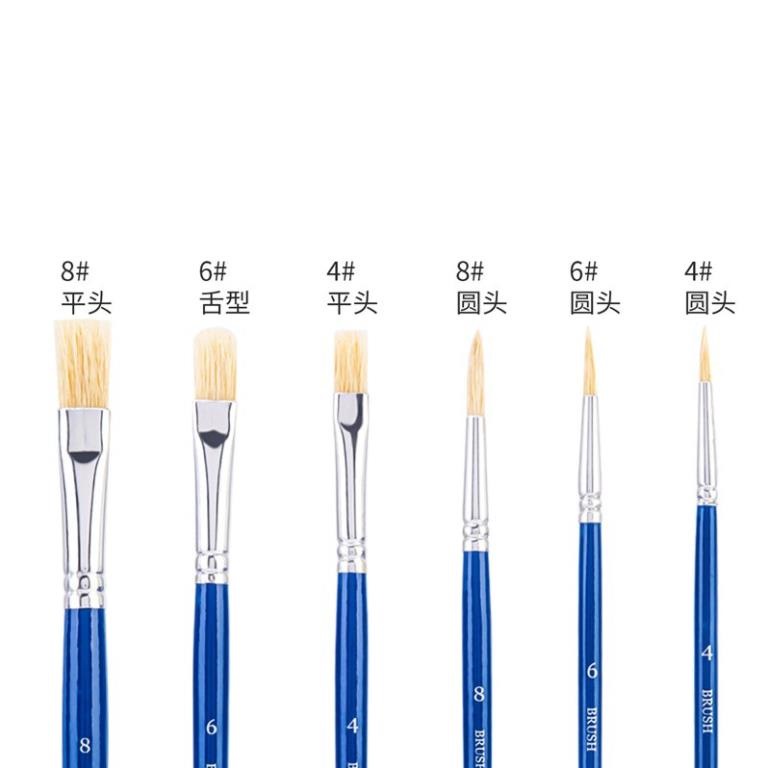 Bộ 6 cây cọ vẽ chuyên nghiệp Deli - Được làm từ sợi lông động vật mềm mại 73922