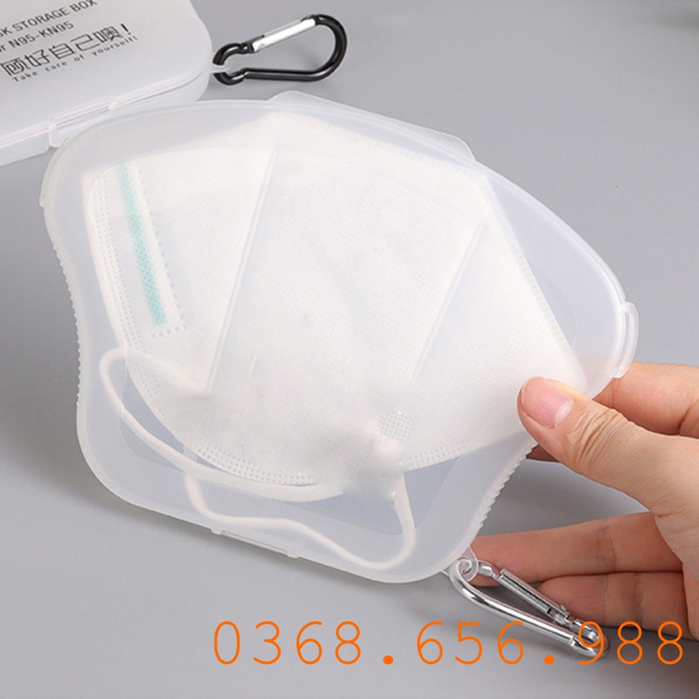 Hộp lưu trữ Khẩu trang Chống bụi, vi khuẩn. MUA HỘP TẶNG MÓC TREO