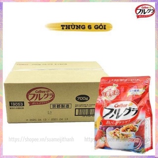Thùng 6 gói ngũ cốc Calbee 800g ngũ cốc hoa quả Nhật