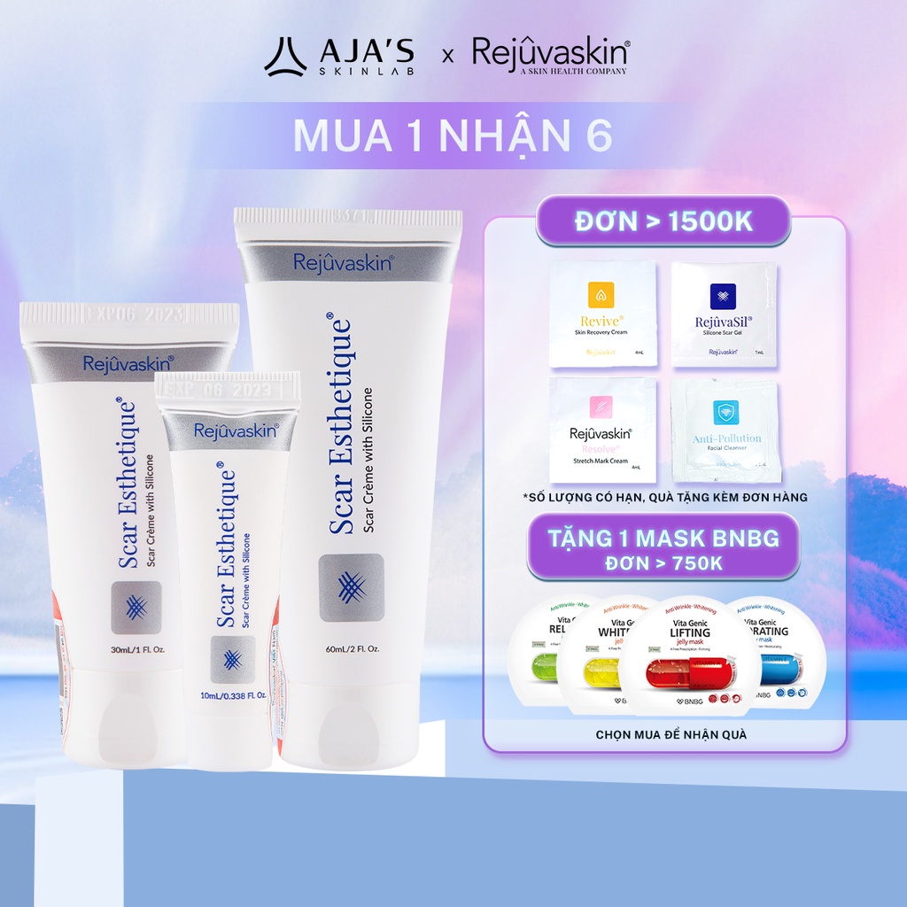 Kem làm mờ sẹo thâm, lấp đầy sẹo rỗ, lõm Scar Esthetique REJUVASKIN 10ml - AJA'S SKINLAB