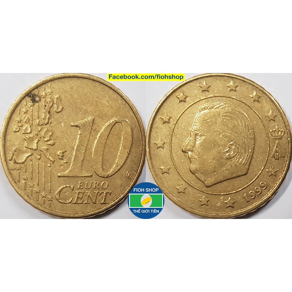 Đồng xu 10 Euro Cent Bỉ  1999-2006