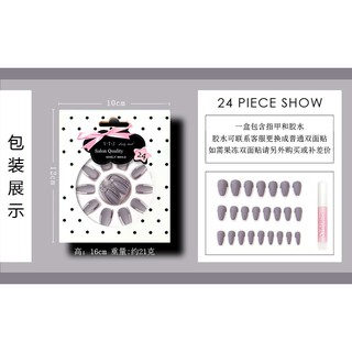 Set 24 Móng Tay Giả Thiết Kế Dễ Thương