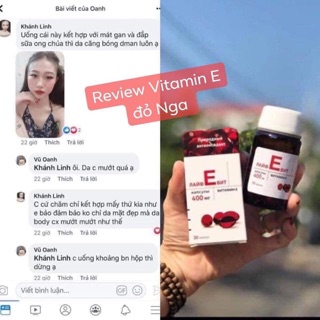 Vitamin E đỏ của Nga mẫu mới dạng vỉ