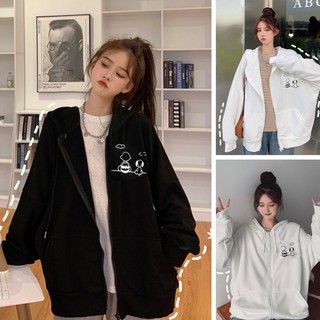 HOODIE  ZIP HOẠT HÌNH❤️ áo khoác chống nắng dây kéo form rộng nam nữ có nón ULZZANG style VIVU123STORE   HOD110