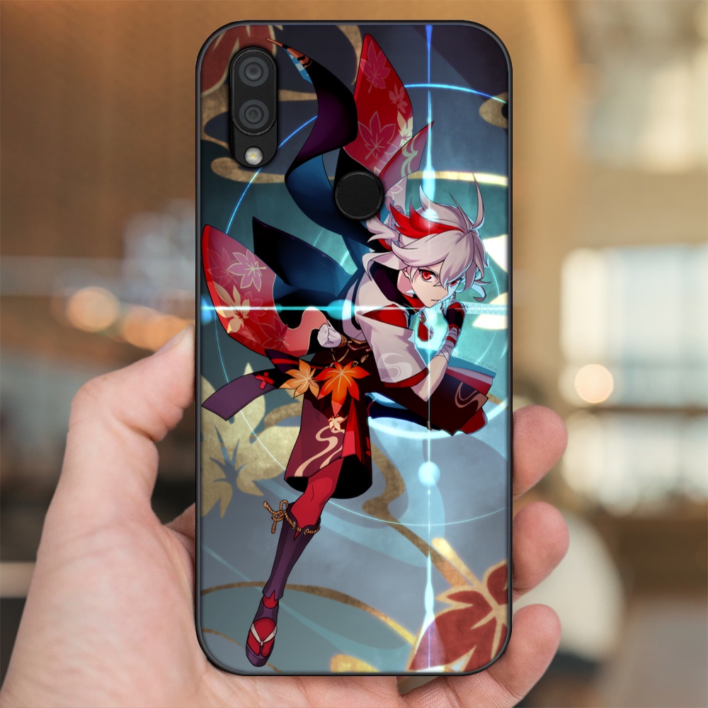 Ốp lưng Xiaomi Redmi 7 viền đen in hình Kazuha Genshin Impact