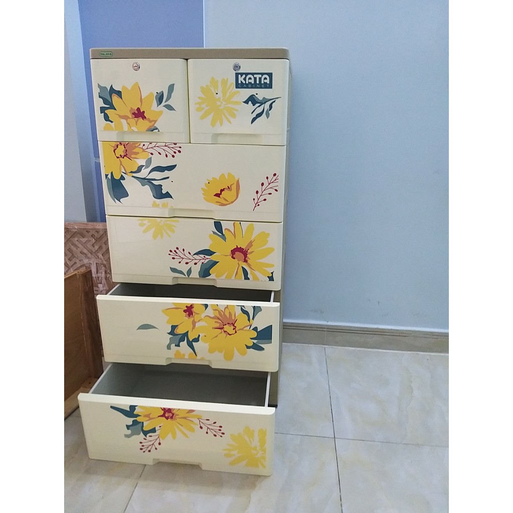 Tủ nhựa KATA 5 tầng ( 60cm x 48cm x 124cm )- MUA KÈM CA NHỰA CÁCH NHIÊT 2 LỚP 500 ML GIÁ 0 ĐỒNG