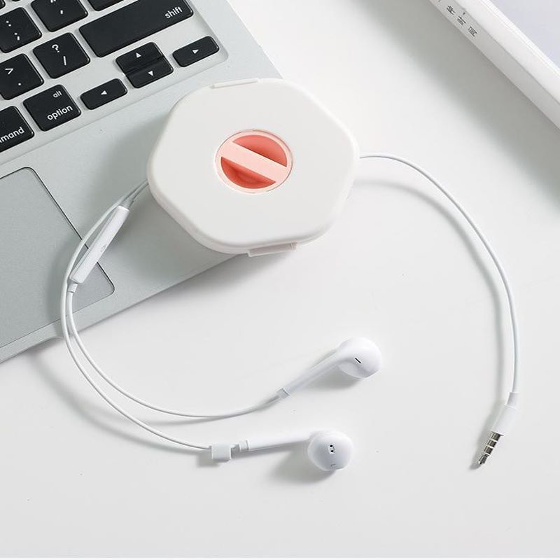 Hộp Đựng Dây Cáp Sạc USB Hình Lục Giác Đa Năng Có Giá Đỡ Điện Thoại
