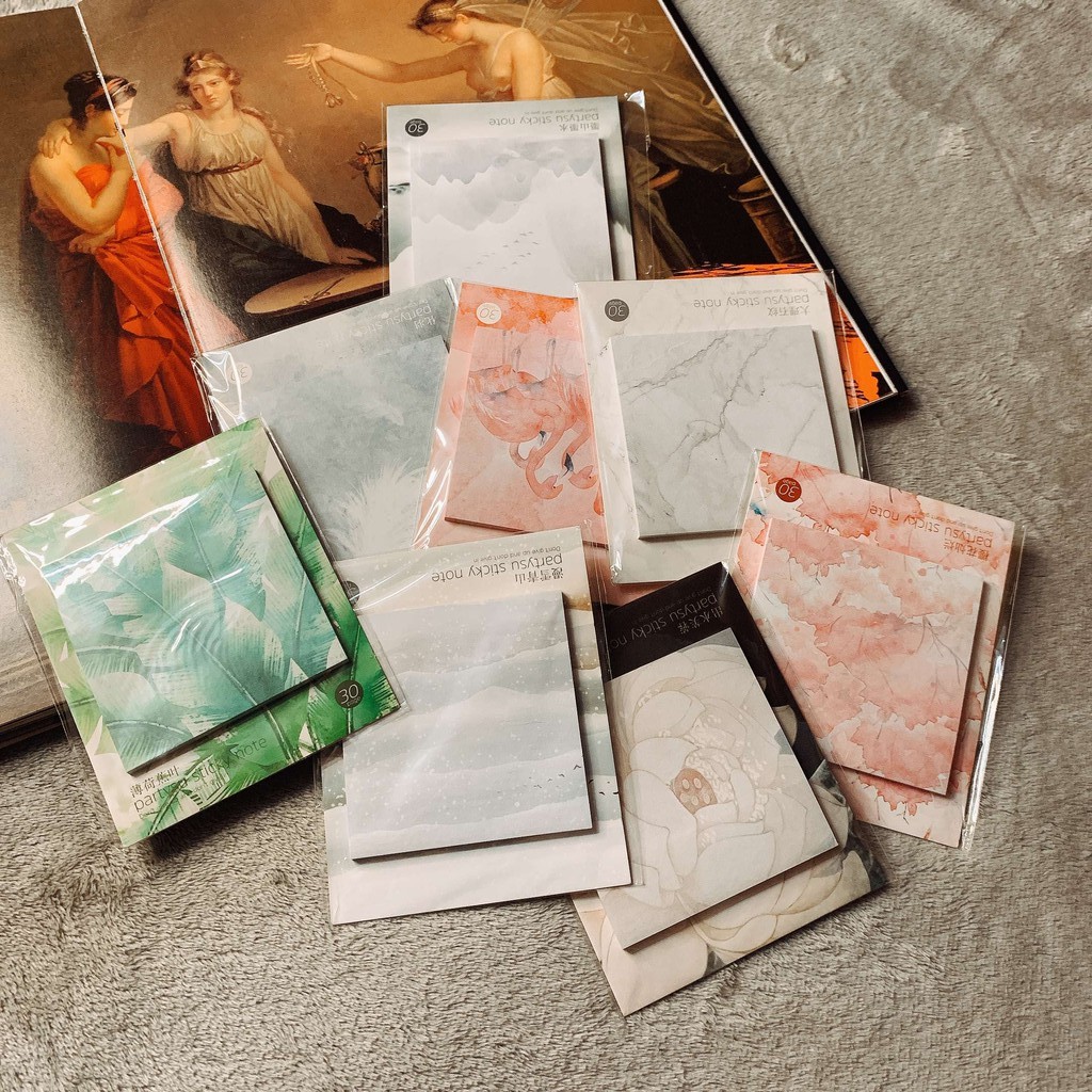 Set 30 tờ giấy note nhiều kiểu dáng phong cảnh