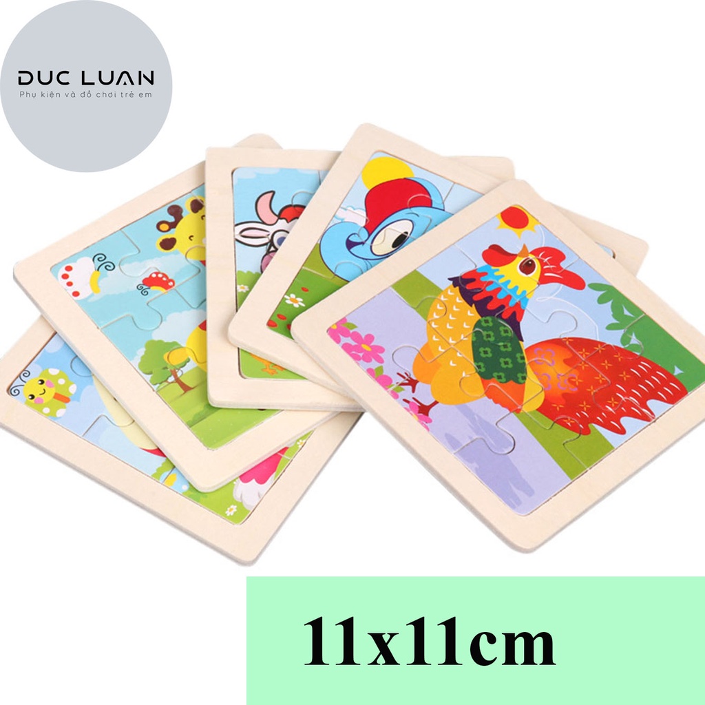 Đồ chơi gỗ xếp hình 10x10cm - đồ chơi thông mình cho bé 3 tuổi