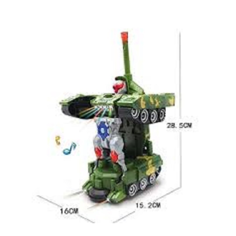 Đồ chơi robot biến hình thành xe tăng có nhạc,đèn GH769