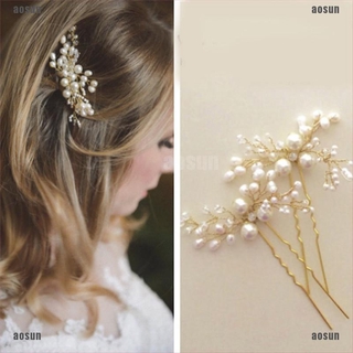 Lược Cài Tóc Hình Hoa Đính Ngọc Trai Nhân Tạo Cho Cô Dâu