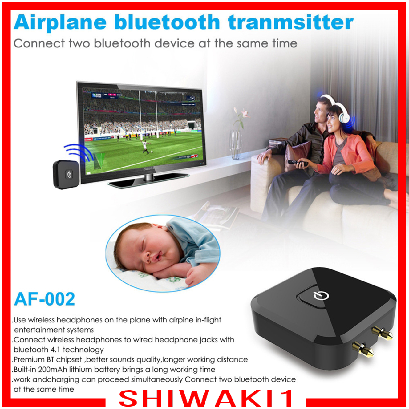 Bộ Chuyển Đổi Tín Hiệu Bluetooth Không Dây Shiwaki1 Chuyên Dụng | BigBuy360 - bigbuy360.vn