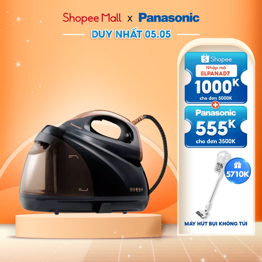 [Mã ELBAU7 giảm 7% đến 1TR]Bàn ủi hơi nước cao cấp Panasonic NI-GT500NRA – Tự động chỉnh nhiệt độ - Ủi cực nhanh