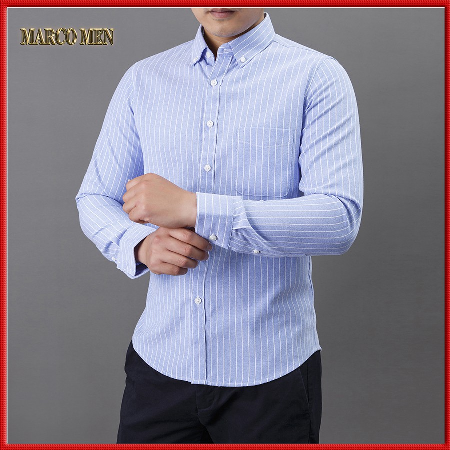 [HÀNG CAO CẤP] Áo sơ mi nam kẻ sọc dáng Regular fit phong cách hàn quốc vải oxford mát chống nhăn, thấm hút mồ hôi SM003 | BigBuy360 - bigbuy360.vn