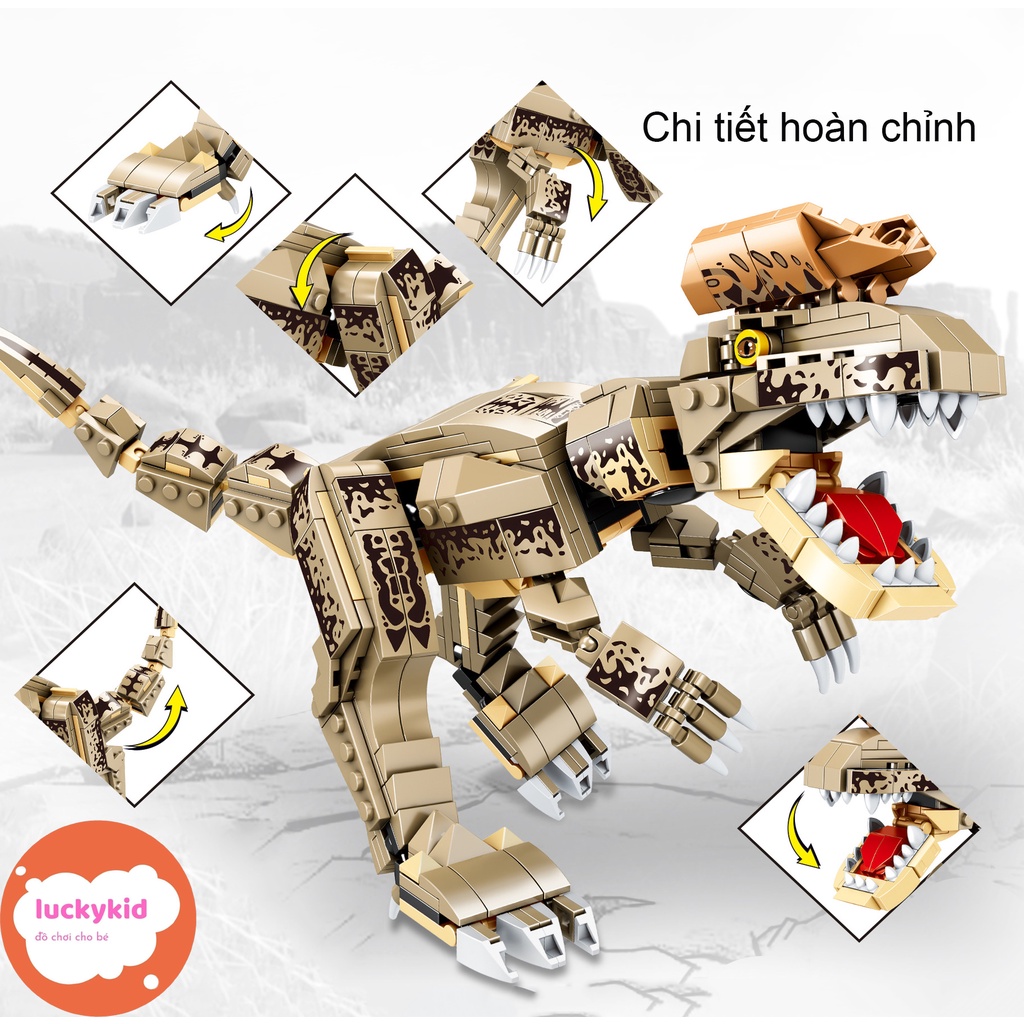 Lego khủng long, đồ chơi lắp ráp lắp ghép lego khủng long bạo chúa cho bé - Luckykid