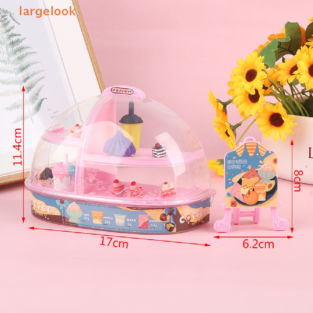 1 Mô Hình Tủ Bánh Kem Màu Hồng Tỉ Lệ 1: 12 Dùng Trang Trí Nhà Búp Bê