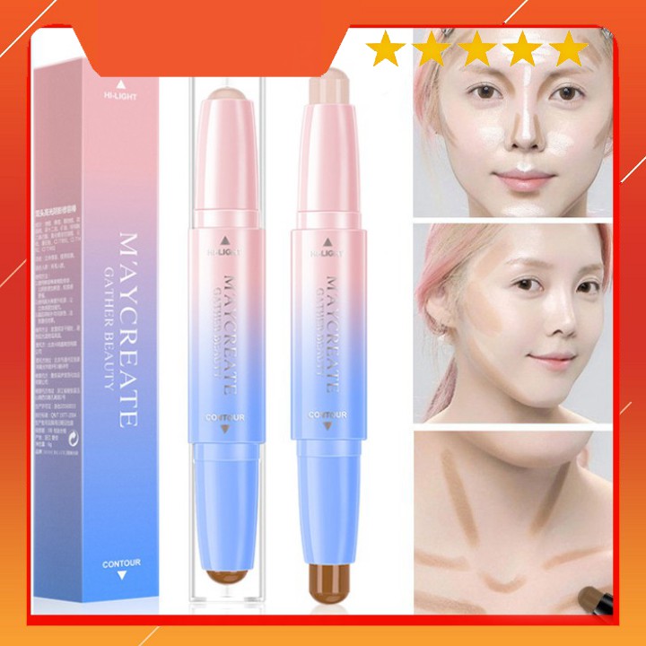 Tạo khối 2 đầu Maycreate WM30, che khuyết điểm góc cạnh tạo hình tạo nét Xuka Cosmetic | BigBuy360 - bigbuy360.vn