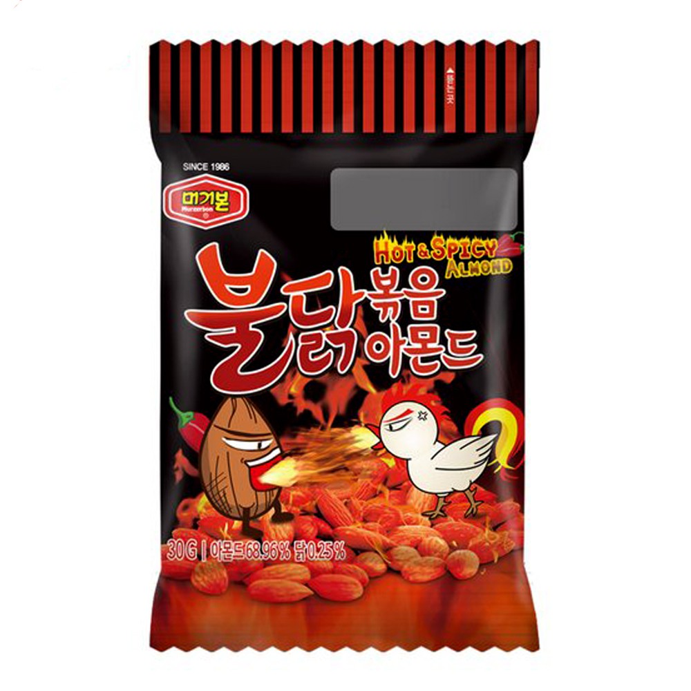 Hạnh nhân vị gà cay Murgerbon Hàn Quốc túi 30gr