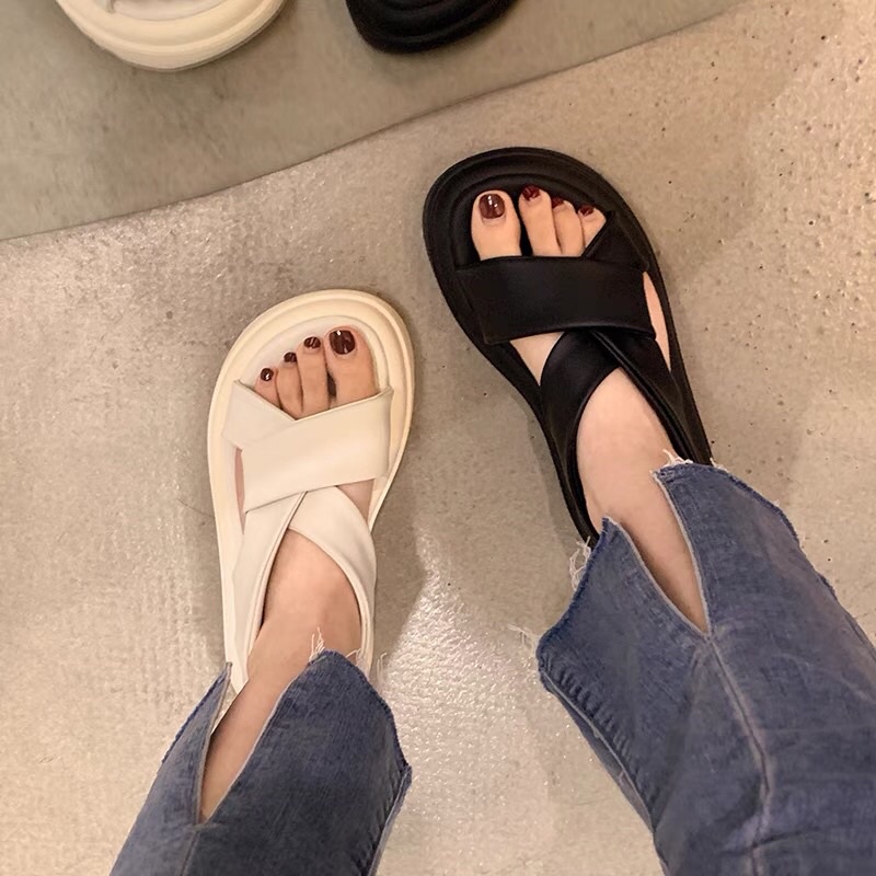 Dép sandal CHUN nữ độn đế da mềm Cao Cấp