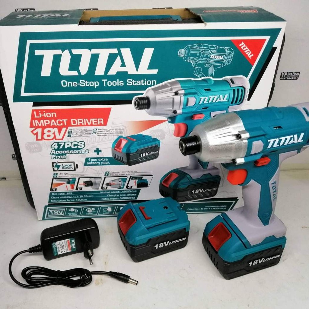 MÁY VẶN SIẾT VÍT DÙNG PIN LION 18V TOTAL TIDLI228181 CHÍNH HÃNG