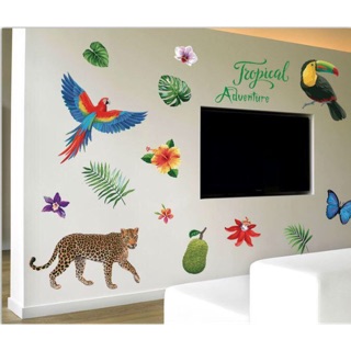 Decal dán tường Báo nhiệt đới