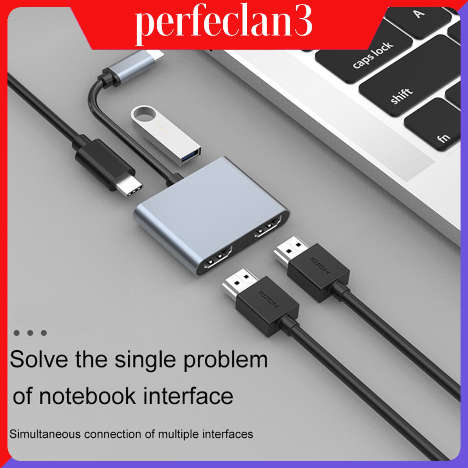 Hub 4 Trong 1 Với Cổng Hdmi Usb 3.0 87w Pd Cho Macbook Pro Air