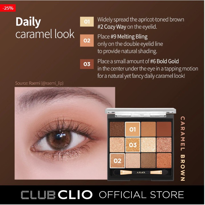 {XẢ KHO SỈ} Bảng Phấn Mắt 12 Màu A.Black Glam Change Multi Palatte by Clio 14.4g