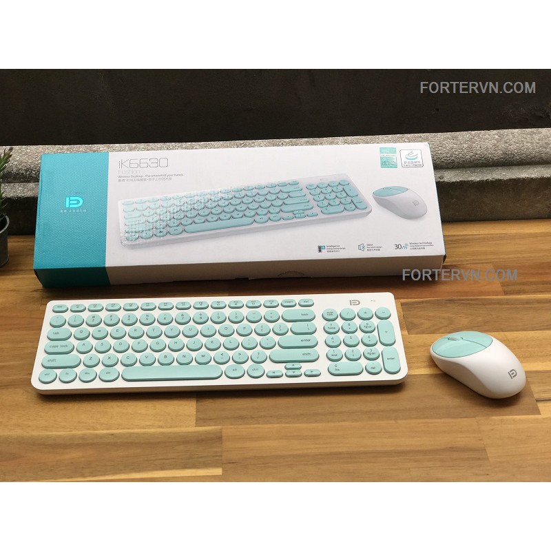 Bộ bàn phím chuột không dây FORTER IK6630 - Chính hãng cao cấp